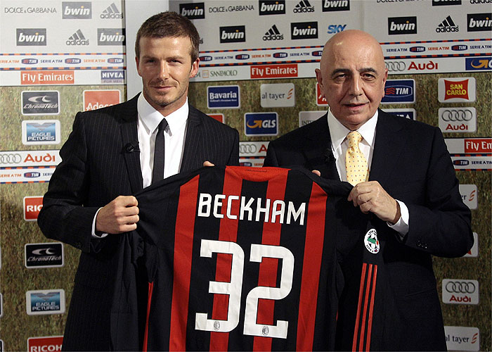 Beckham lucirá el número 32 en su etapa italiana