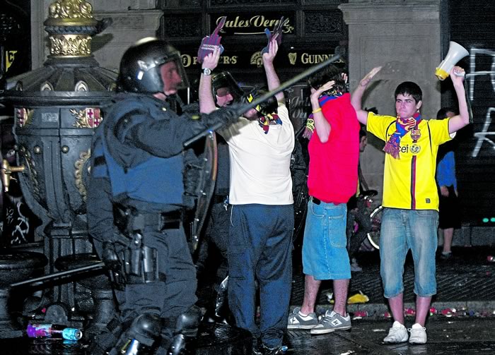 Un muerto y 45 detenidos en los festejos de la Copa