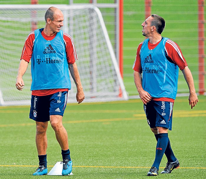 Robben debuta hoy con el Bayern y Ribéry vuelve