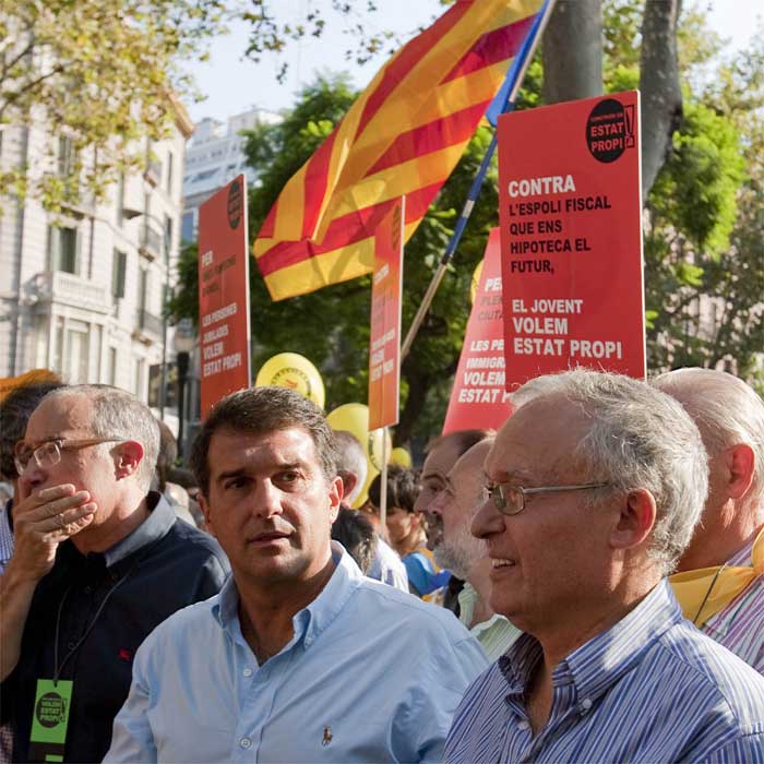 Laporta sueña con una "nación catalana organizada en un Estado propio"