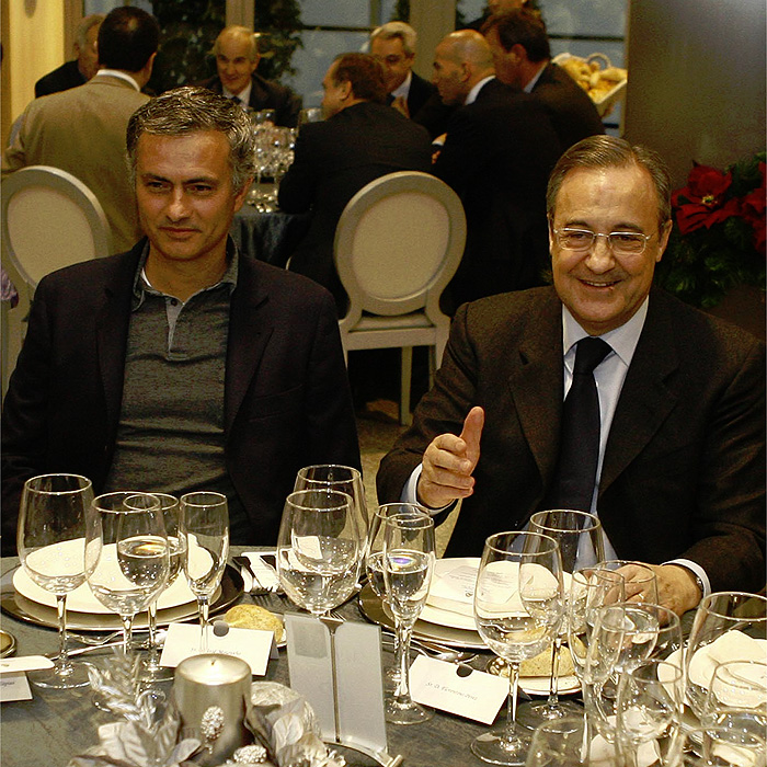 Florentino Pérez buscó la paz en la comida navideña