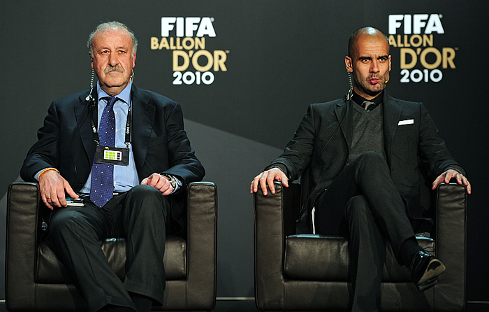 Del Bosque y Guardiola empatan como mejor técnico de la historia