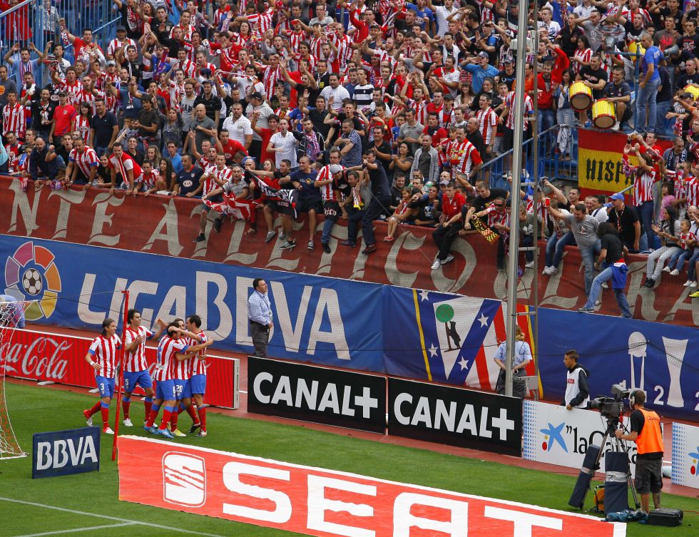 Partido 800 de Liga del Atlético de Madrid en el Calderón