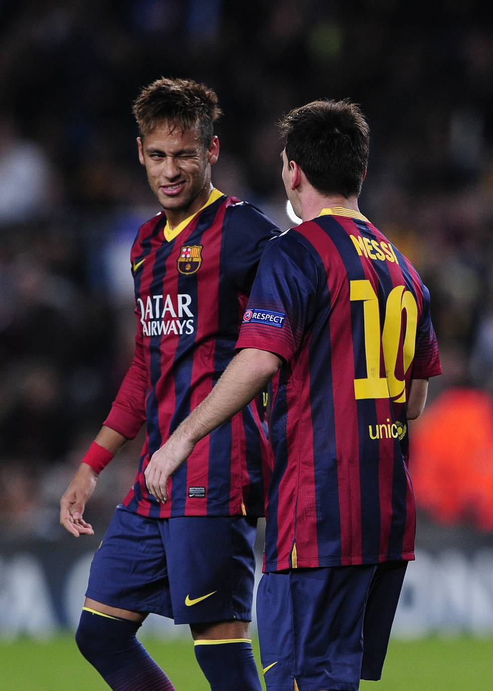 Marcó dos Messi y brilló Neymar