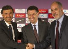 Luis Enrique firmó su contrato con el Barcelona