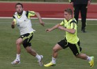 Piqué y Jordi Alba se entrenan sin problemas con la Selección