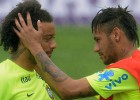 Brasil entrena por primera vez y Neymar está 