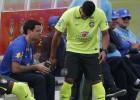 Hulk, lesionado, abandonó el entrenamiento de Brasil