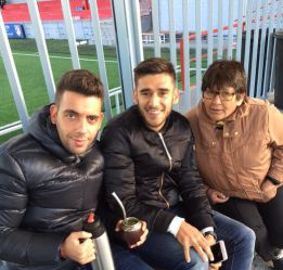 Salvio vio entrenar a su hijo con el Atlético en el Cerro del Espino
