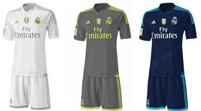 Se filtran los uniformes del Madrid de la temporada 2015-16