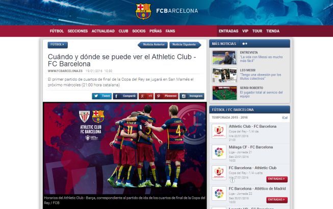 El Barça volvió a anunciar el partido en "hora catalana"