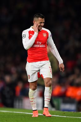 Alexis Sánchez en la derrota del Arsenal vs Swansea