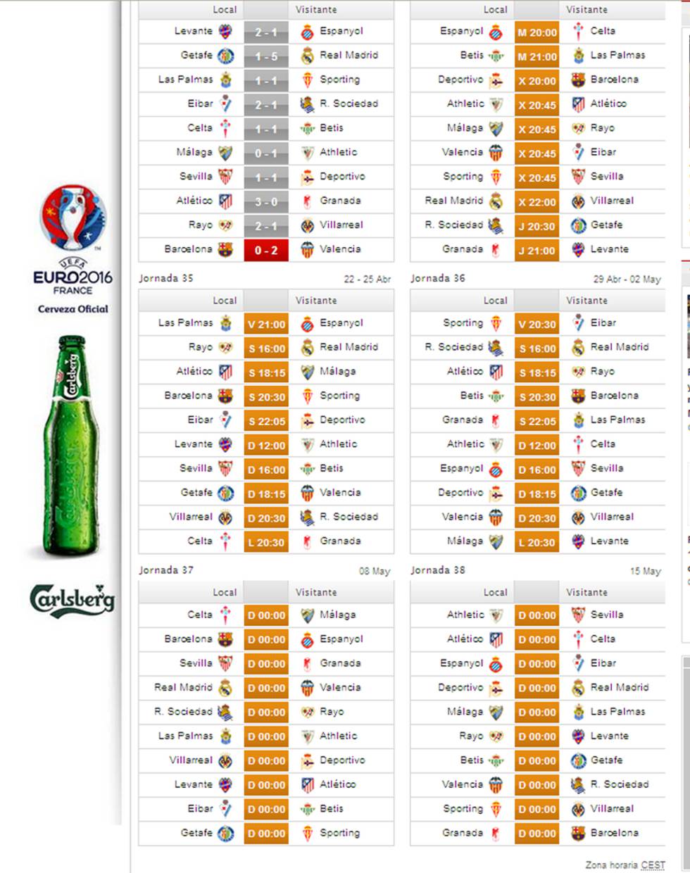 personal Feudo Menos Calendario de Liga | Hay Liga: los 5 partidos que les quedan al Madrid,  Atleti y Barça - AS.com