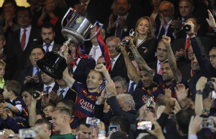 Celebración del Barcelona del Doblete, Copa del Rey y Liga BBVA 2016, en directo en As
