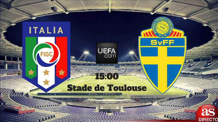 Italia vs Suecia en vivo y en directo online, segunda jornada del Grupo E de la Eurocopa 17/06/2016 a las 15.00h en As