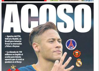 Prensa catalana: Madrid, PSG y United acosan a Neymar
