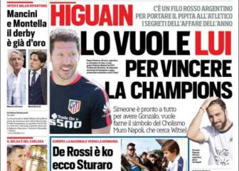 Corriere: Atleti, a por Higuaín para ganar la Champions