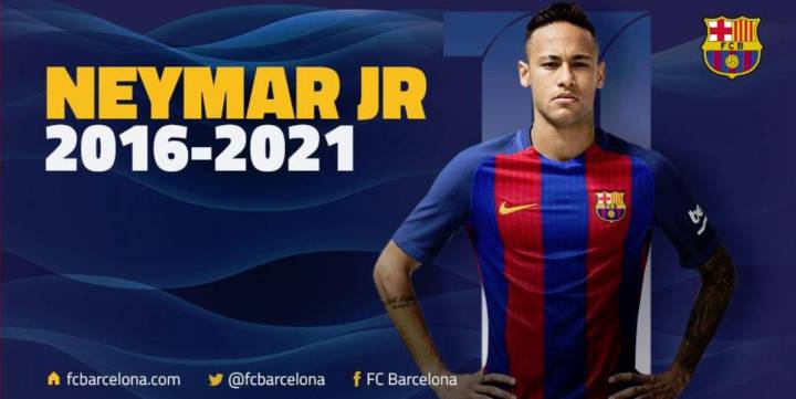 Barcelona It S Official Neymar Renews Until 2021 Earning 35 5m