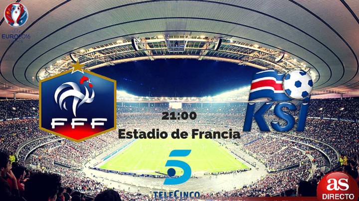 Francia vs Islandia en vivo online, partido de Cuartos de Final de la Eurocopa 2016, hoy domingo 03/07/2016 a las 21.00h en As