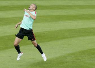 Pepe no participó en el entrenamiento por precaución