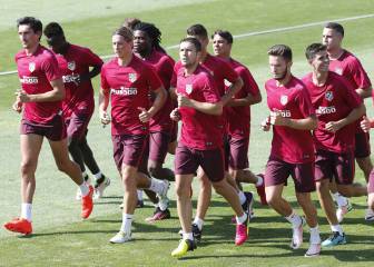 El Atlético tuvo su última sesión antes de viajar a Segovia