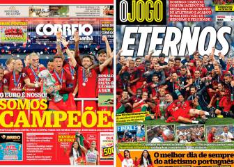 Las portadas de Portugal Campeón de Europa