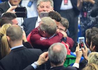 Así fue el abrazo de Cristiano con Ferguson en Saint Denis