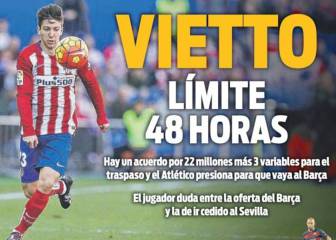 La prensa de Barcelona ya le hace un sitio a Vietto