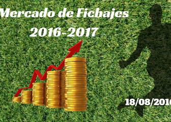 Transfer market live: Thursday 18/08/2016