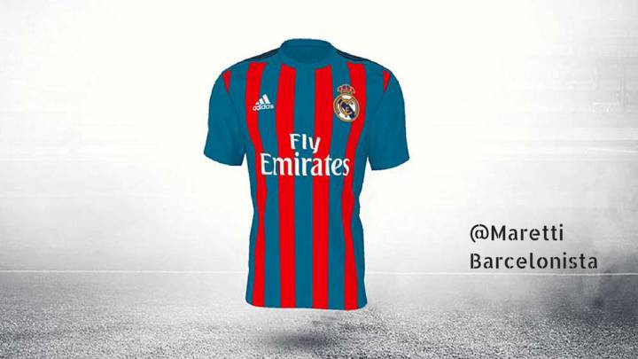 arquitecto bueno Ingenioso Adidas tolera que una camiseta del Real Madrid sea blaugrana - AS.com