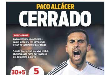 Prensa de Barcelona: Alcácer y Piqué, los nombres del día