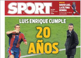 Luis Enrique y Rakitic, en las primeras páginas de Barcelona