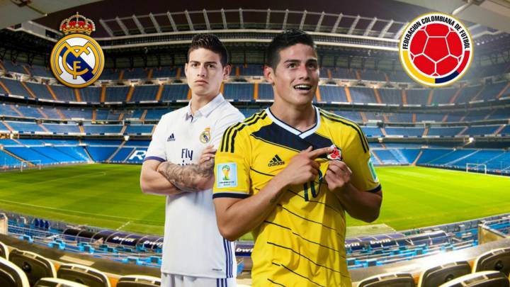 Las dos caras de James: líder en la selección y suplente en el Real Madrid.