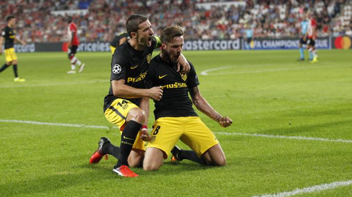 Atlético Madrid beat PSV 1-0 through a Saúl goal