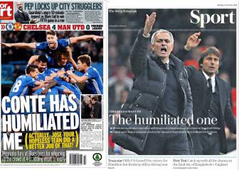 Las burlas de la prensa inglesa a Mourinho tras ser goleado
