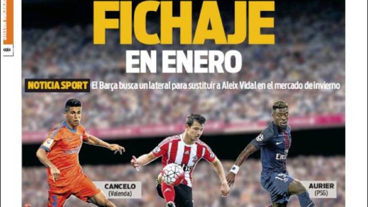 Prensa de Barcelona: Portada del Diario Sport del día 4 de noviembre de 2016