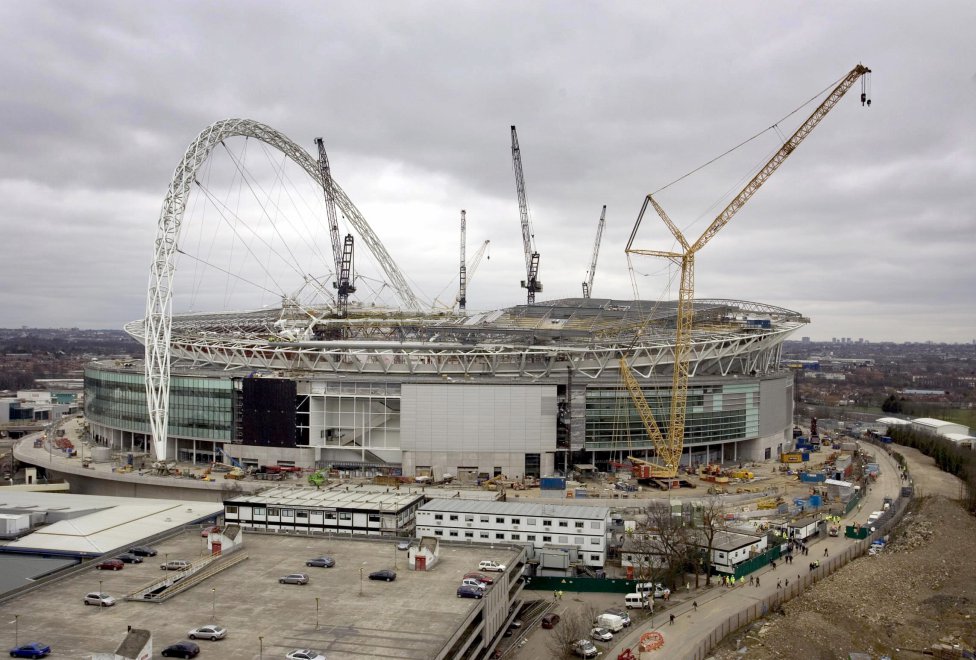 Обзор Wembley Park в марте 2006 года во время проведения работ.