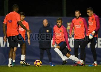 Piqué, Alba y Mathieu se ejercitaron al margen