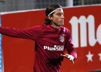 Filipe Luis trabajó con los fisios y es duda para Pamplona