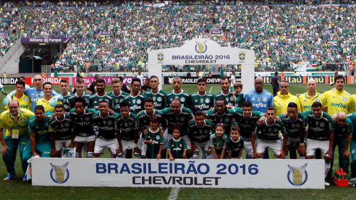 El Palmeiras antes del partido que le da la liga.