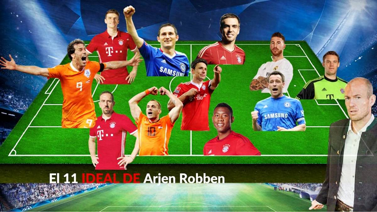 Robben elige el 11 ideal de los compañeros con que ha - AS.com