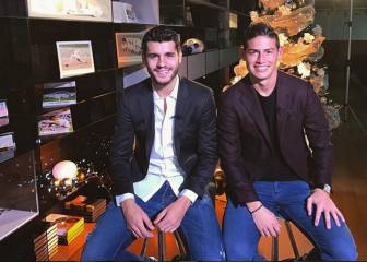 James y Morata dan una feliz Navidad a los fans del Madrid