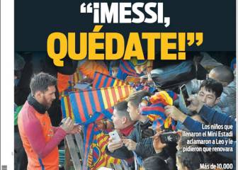 Los niños se pronunciaron: “Messi, quédate”