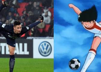 Julian Draxler emuló el famoso 'tiro de remate' de Oliver Atom