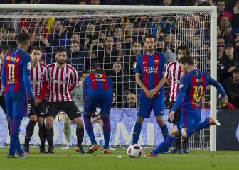 Messi (26), el mejor tirador de faltas de la historia del Barça
