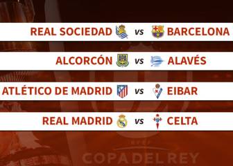 Real Madrid-Celta, Atleti-Eibar, Real-Barça, Alcorcón-Alavés