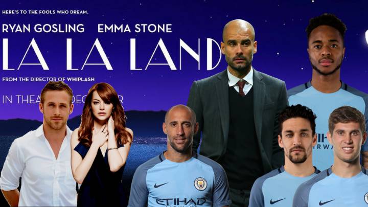 Guardiola se llevó a la plantilla del Manchester City a ver 'La La Land'.