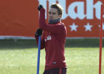 Griezmann volvió hoy al trabajo con el grupo