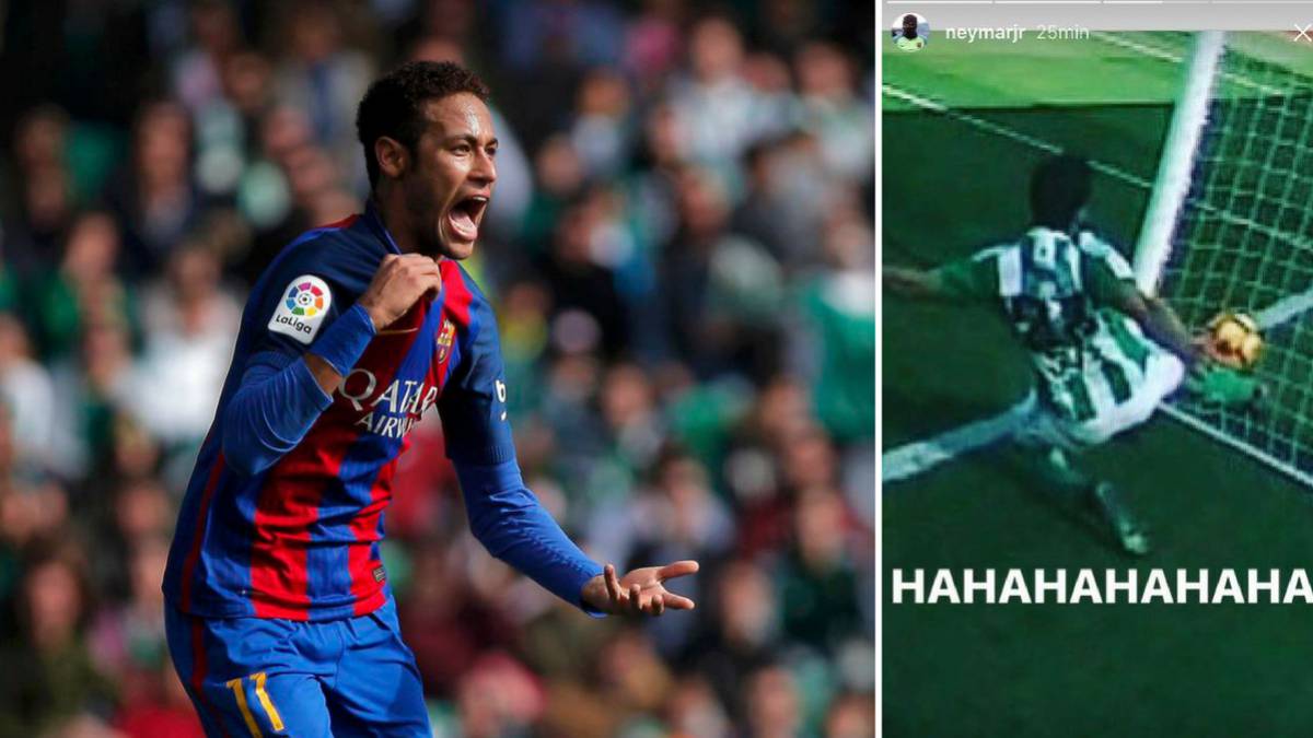 Neymar se queja del árbitro en Instagram: 