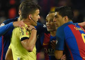 El Barça alegará por las tarjetas de Luis Suárez y Busquets